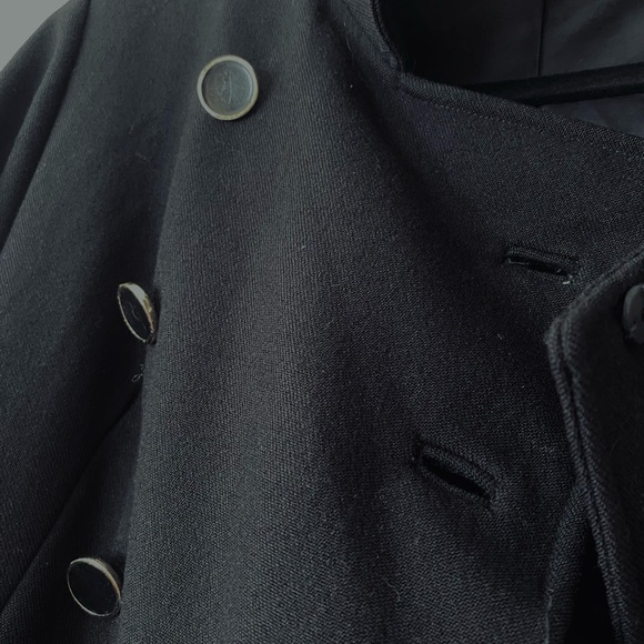 Vintage Black Military Pea Coat - Picture 7 of 7